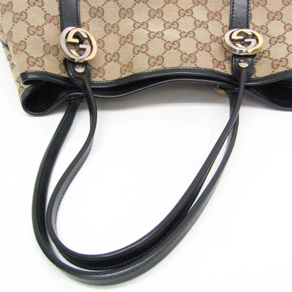 GUCCI Authentic Black Canvas Tote Bag - Picture 6 of 12